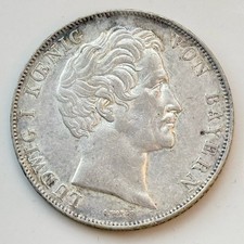 Doppelgulden 2 Gulden 1845  Bayern  Ludwig I Silber 1825-1848 AKS#77
