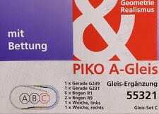 Piko  55321, - Spur H0  Maßstab 1:87 -  Piko A-Gleis mit Bettung, Gleisset C
