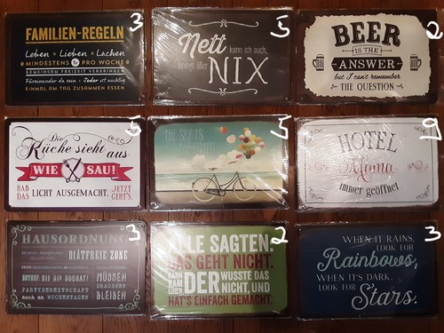 Blechschild spruch vintage - blechschild,, spruch,