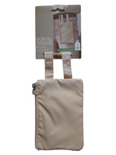 Tchibo Gürteltasche Beige Polyester Reise Bauchtasche Geldbeutel Pass