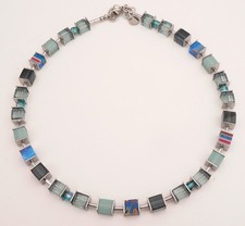 Halskette Würfel Glas