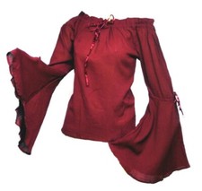 Gothic Mittelalter LARP Bluse Ylenia Carmenbluse XXL