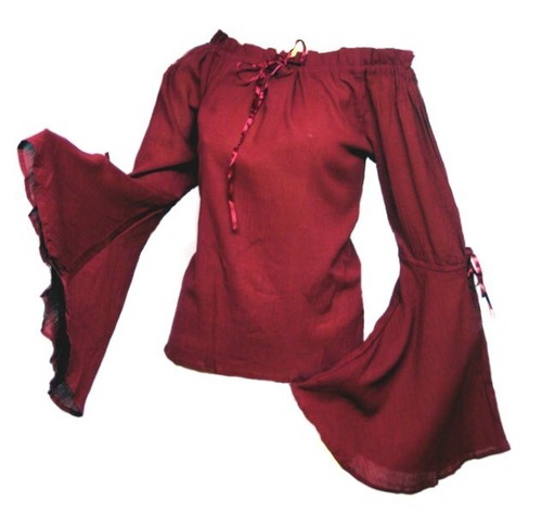 Gothic mittelalter larp bluse - gothic,