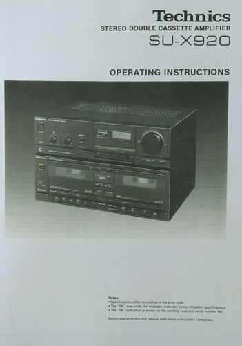 Technics x920 - su-x920,
