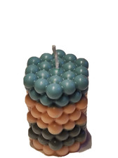 Bubble candle / Blasenkerze handgegossen - einfarbig / mehrfarbig