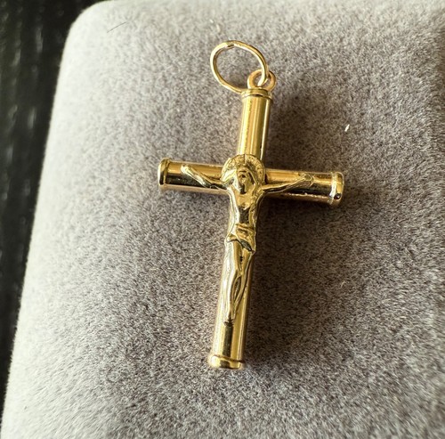 585 gold kreuz anhänger - gold, 14k