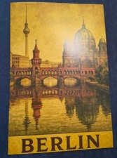 Kunstdruck Berlin 20x30 cm Poster Seitenmatt Vintage Stadtbild Deko Kunst