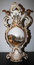 Biedermeier Ansichtenvase " Dresden Belvedere "  Schumann Berlin um 1850