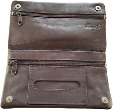 Echtes Leder Tabak Beutel Tasche Drehertasche Feinschnitt Druckknopf Rollbeutel