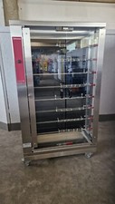 Elektro Hähnchengrill 8 Spieße für á 6 Hähnchen Profigerät auf Rollen NEU 