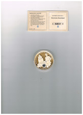 Medaille - Kaiser Wilhelm II - Völkerschlachtdenkmal - vergoldet - Zertifikat