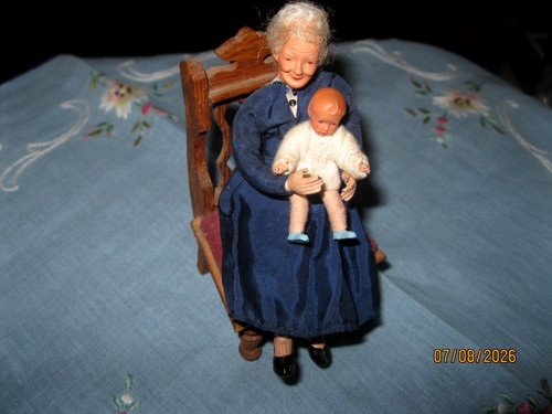 Caco puppe oma mit urenkel - puppe,