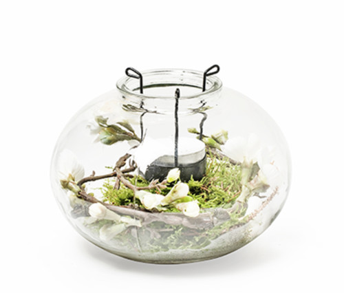 Glasvase mit teelicht - glasvase,