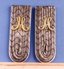 Paar Schulterklappen Preussen  Infanterie Regiment mit Monogramm W