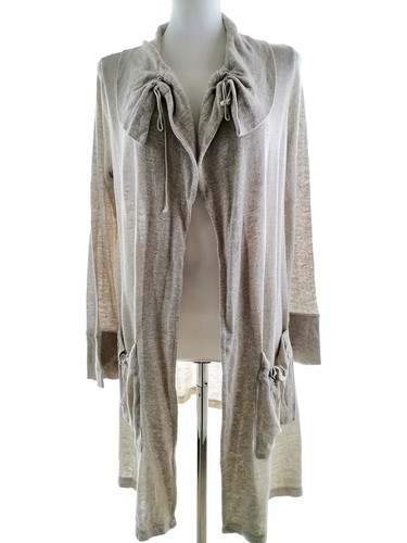 Lagenlook strickjacke beige - strickjacke,