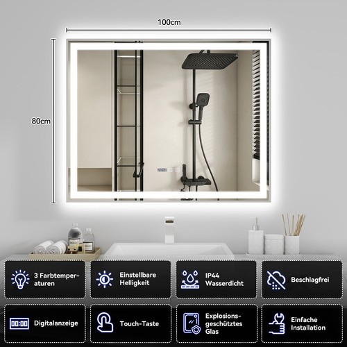 Led badezimmerspiegel mit - badezimmerspiegel,