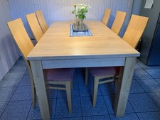 Esstisch ausziehbar Kernbuche Massiv mit 6 Stühlen