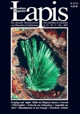 Mineralien Lapis Heft 11 Nov 2007 Cornwall Kluft Schneeberg Eifel Saphir Gold