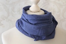 Seidentuch blau uni mit