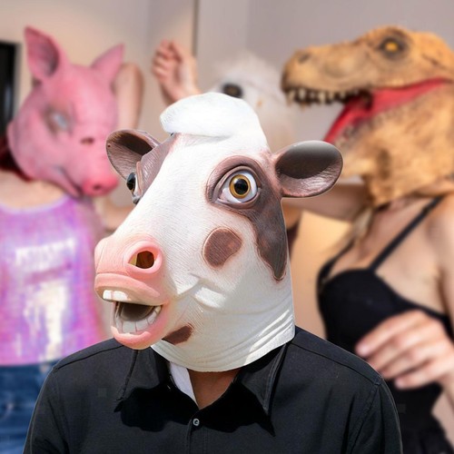 Halloween kuh maske - halloween,