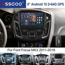 DAB+ Autoradio Für Ford Focus MK3 2011-2018 Android 15 Carplay GPS Navi WIFI SWC