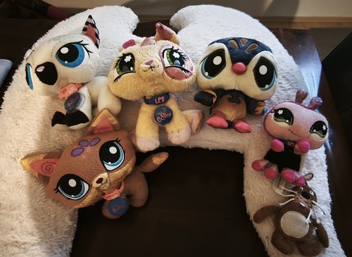 Littlest petshop stofftiere - petshop, 5x