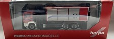 HERPA MAN TGS M WLF ABROLLKIPPER MIT KRAN FEUERWEHR AUGSBURG TECHNISCHE HILFE
