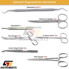 Zahndiagnostik Instrumente Sonde Schere Arterienklemme Pinzette Skalpellgriff CE