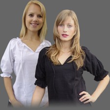 Bluse halbarm schwarz -