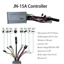 E-Bike 36V 48V 15A 250W Brushless Motor JN Controller Elektrofahrrad Steuergerät