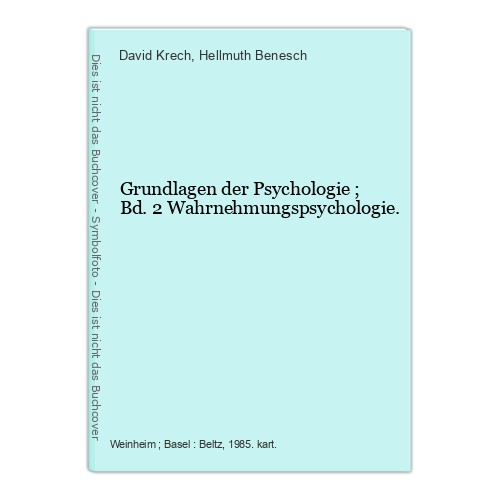 Grundlagen der psychologie - der,