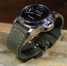 UHRENARMBAND 26 24 22 MM VIRIDI GRÜN ECHT LEDER VINTAGE MA STRAP FÜR PANERAI ETC