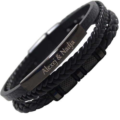 Personalisierter leder armband - personalisierter,