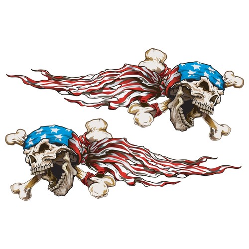 Aufkleber set usa bandana - usa,