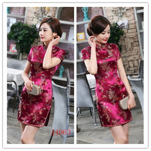 Weibliches kleid qipao kurzarm - weibliches,