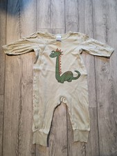 H&M 74 Schlafanzug Dino Pyjama Grün