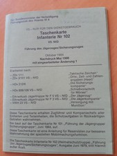 Bundeswehr Taschenkarte Nr. 102 Infanterie gebrauchter Zustand
