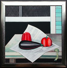 Stilleben Aubergine und