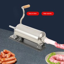 3L Manuell Wurstfüllmaschine Wurstfüller Wurstpresse Wurstspritze Mit 4Füllrohre