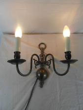 Wandlampe Doppelt Messing Wandarm Antik Stil Rar Vintage Wandleuchte Edel 12b2
