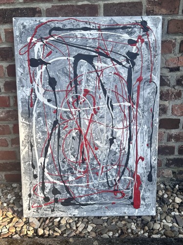 Abstraktes acrylbild leinwand - abstraktes,