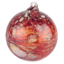 Glaskugel Kugel Glas Hänger Fensterkugel rot  Ø 7 cm Weihnachten Vintage