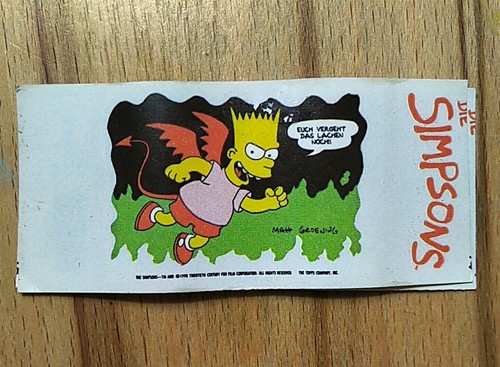 Simpsons kaugummi sticker - simpsons,