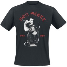 Bon Scott T-Shirt Herren Live Photo schwarz Band-Merch, Bands