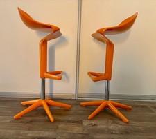 KARTELL SPOON Barhocker Design-Klassiker in Orange, 2er-Set
