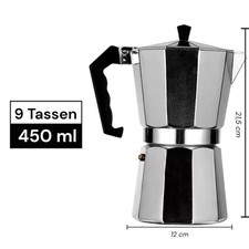 Espressokocher Kaffeebereiter Kaffeekanne Mokkakocher Espresso Alu 50–450 ml