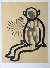 Urs Lüthi Aquatinta datiert 85 signiert