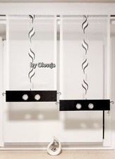 Gardinen Set Modern  Küchengardine Flächen Schieben Vorhang Panel 