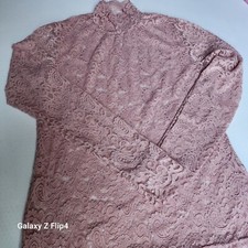 Dirndl Bluse Langarm GR.M/L  Spitze Rosa 