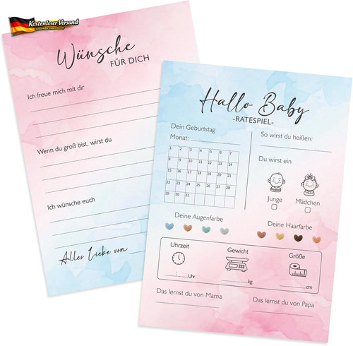 Babyparty spiele karten - babyparty,